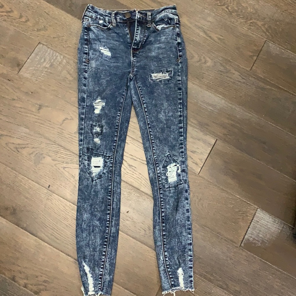 high rise ankle jeggings